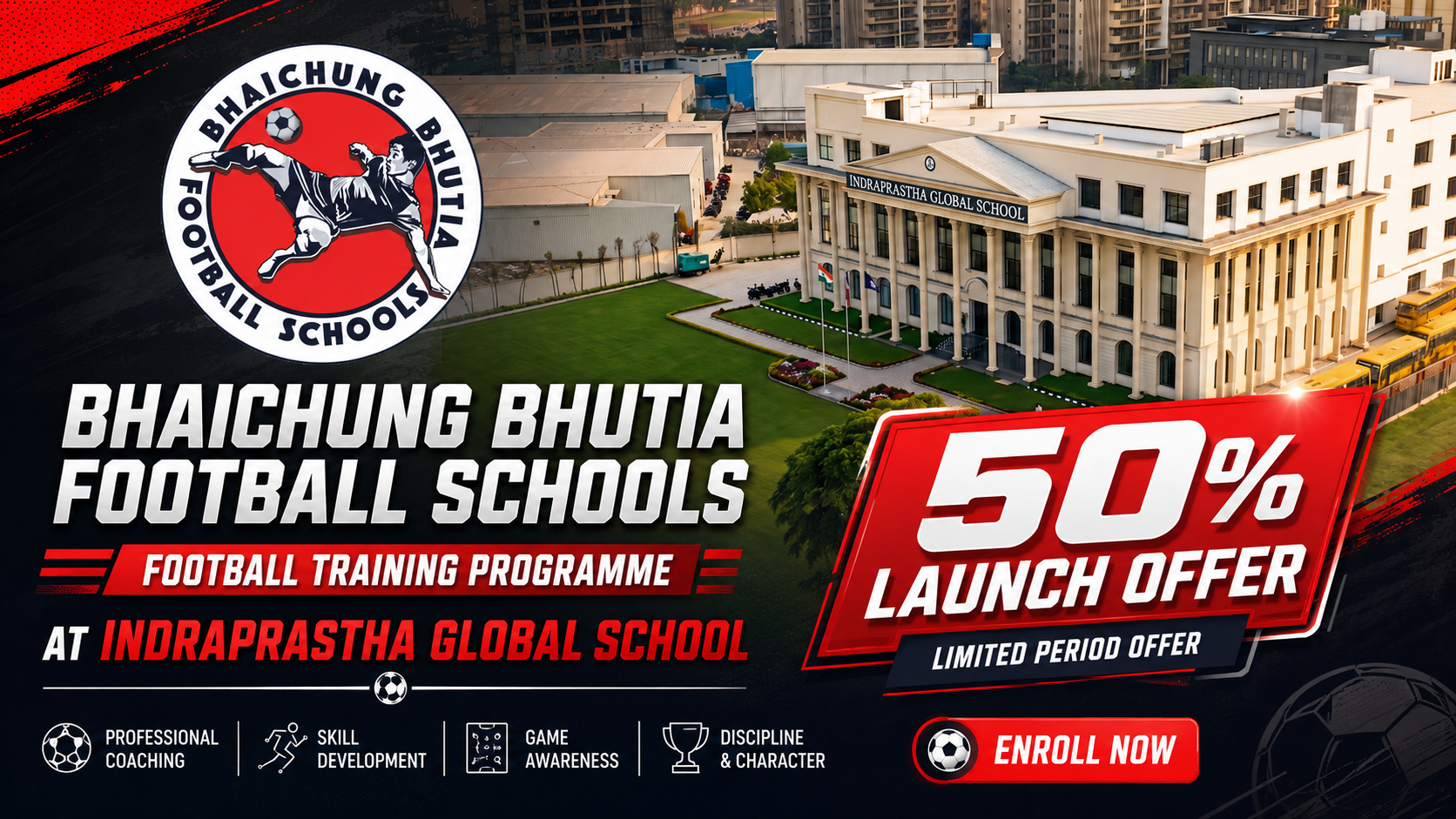 Bhaichung Bhutia Football Schools in Indraprastha GS Sec 75